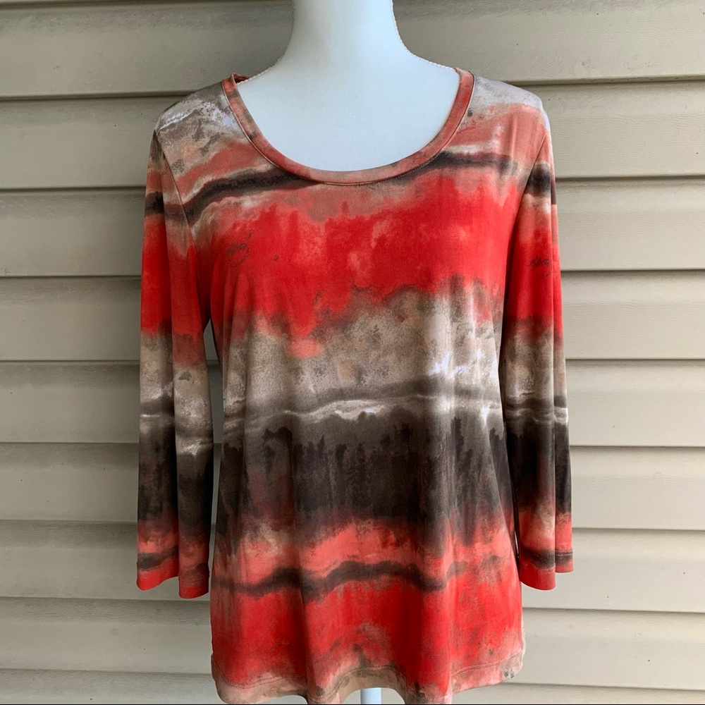 •Chico’s• Tie-Dye Look Pullover Top-Size Small (8)